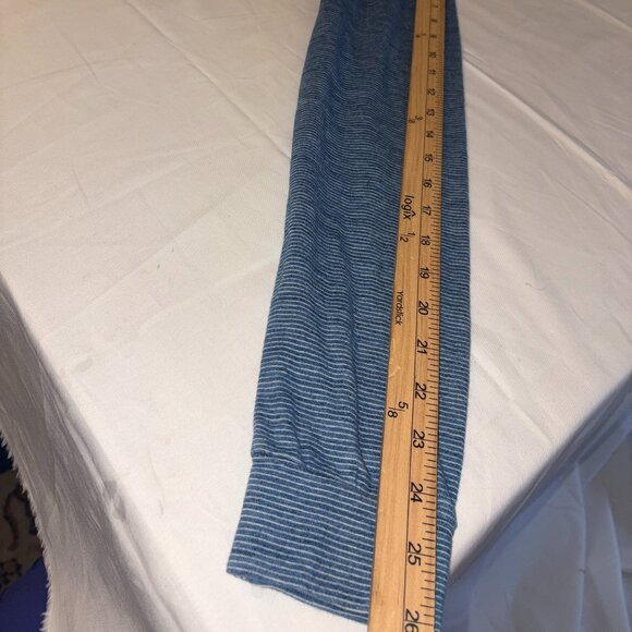 Peter Millar Solid Stretch Jersey Long Sleeve Polo Heathered Blue Knit Large - Picture 11 of 11